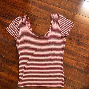 Striped fitted top